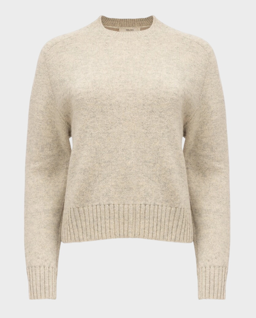 Beżowy sweter z raglanowymi rękawami - Image #0