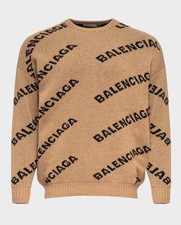 Brązowy sweter z kontrastowym logo - Image #0