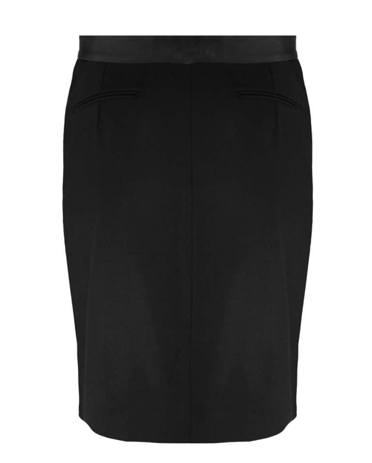 Czarna satynowa spódnica