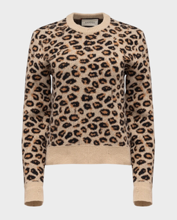 Wełniany sweter z wzorem w cętki - Image #0