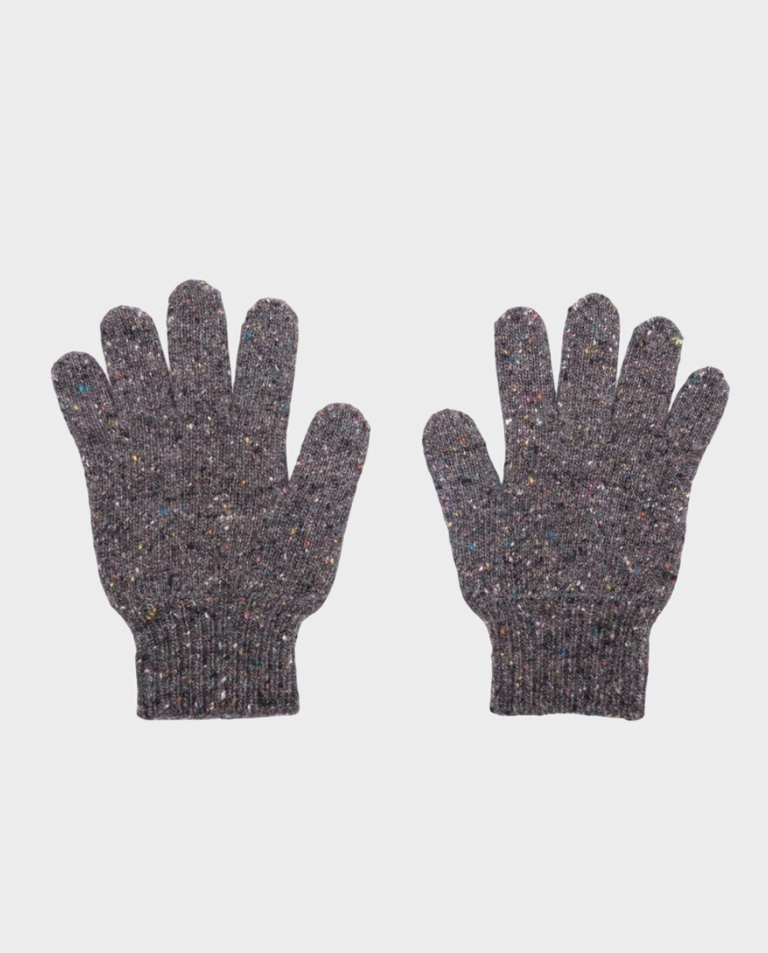 Szare wełniane rękawiczki