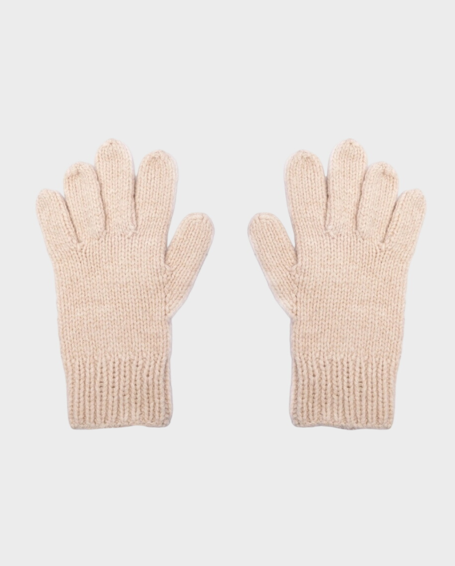 Beżowe wełniane rękawiczki - Image #0