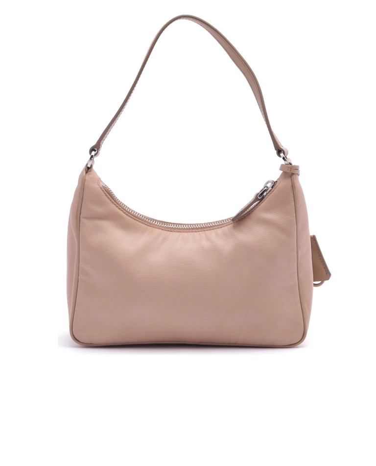 Beżowa nylonowa torebka Hobo