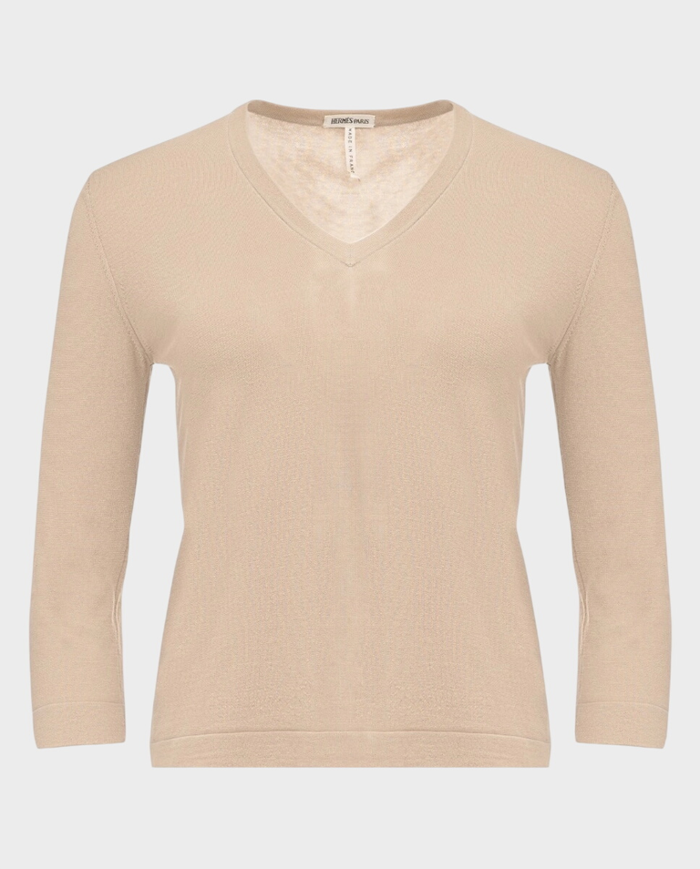 Beżowy bawełniany sweter