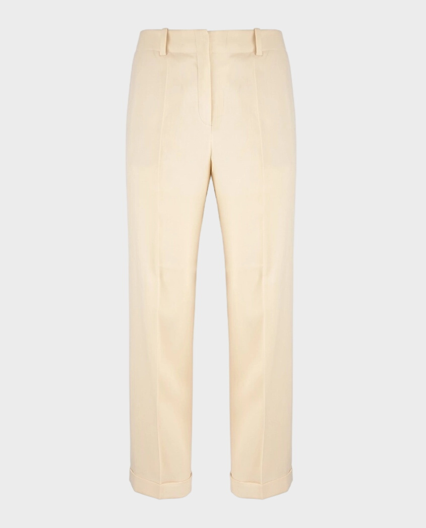 Beżowe spodnie o prostej nogawce - Image #0