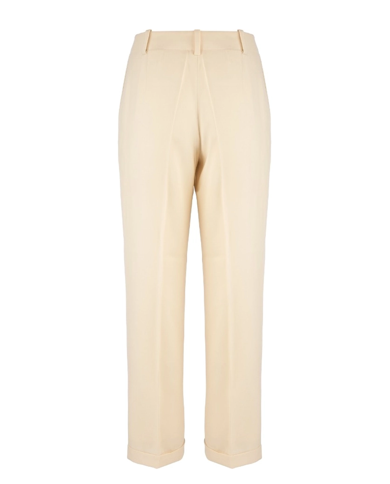 Beżowe spodnie o prostej nogawce