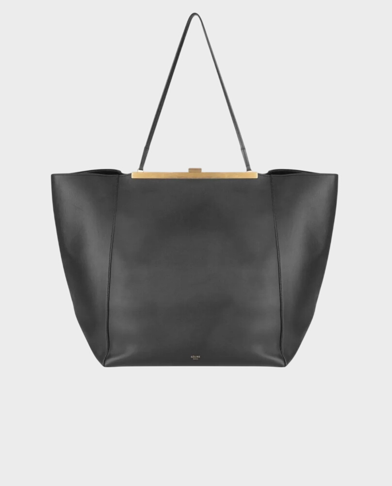 Czarna torba Celine Clasp Cabas - Image #0