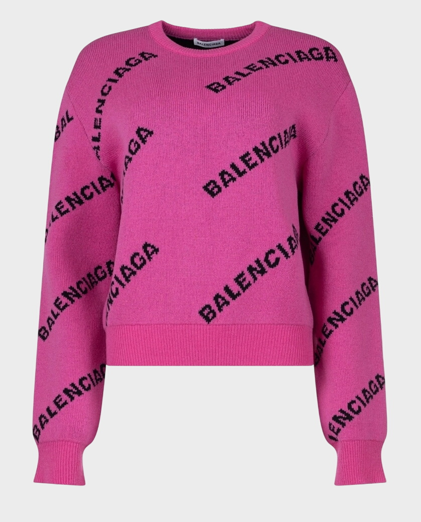 Różowy sweter z logo - Image #0