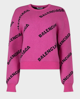 Różowy sweter z logo - Image #0