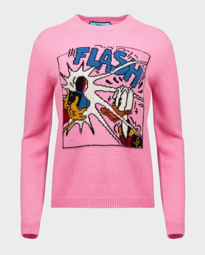 Różowy sweter Gucci x Disney 