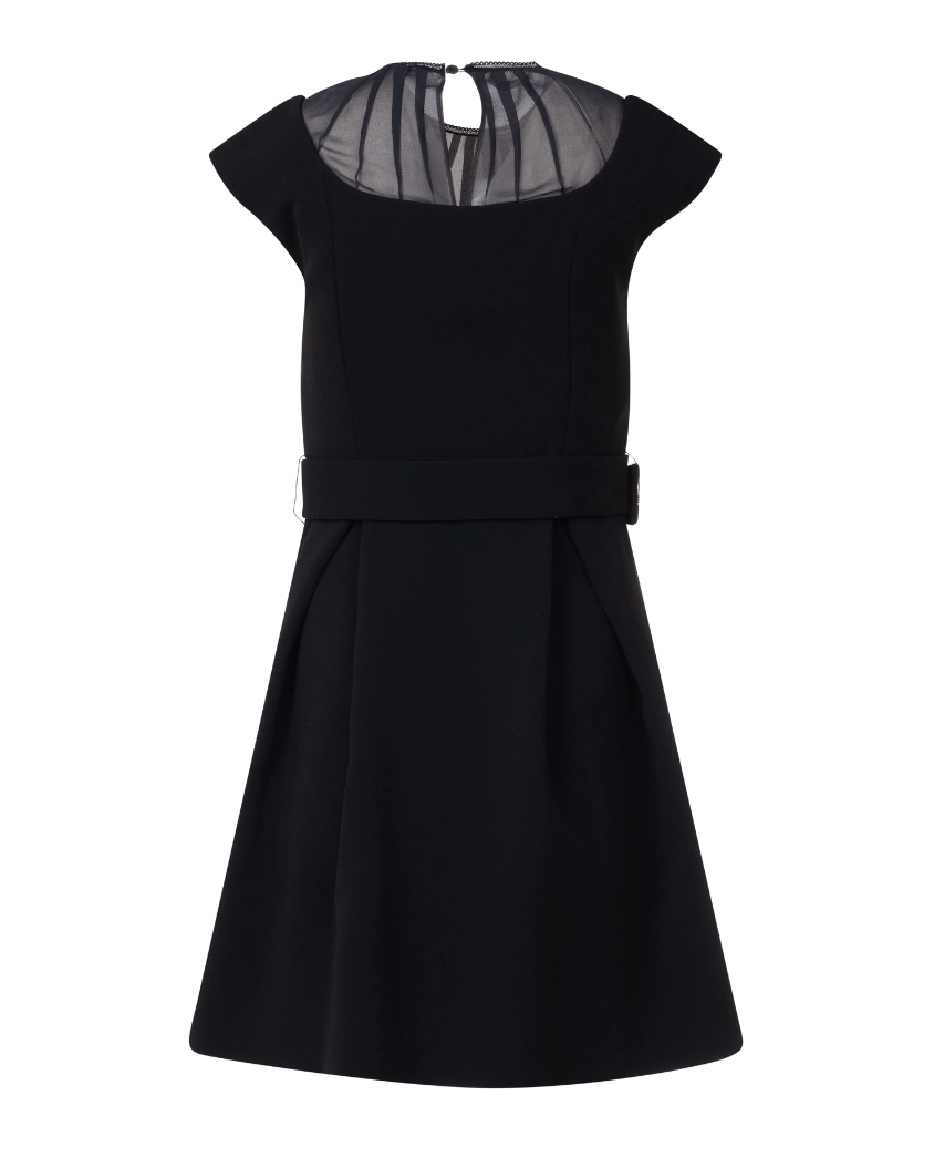 Czarna sukienka z transparentnym dekoltem - Image #1