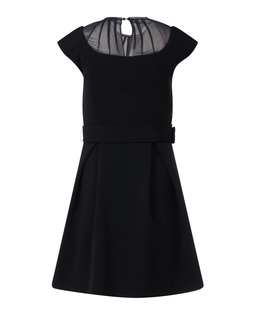 Czarna sukienka z transparentnym dekoltem - Image #1