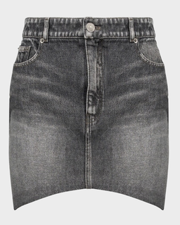 Szara jeansowa spódnica mini - Image #0