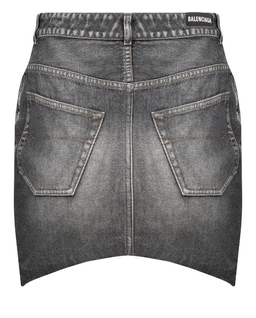 Szara jeansowa spódnica mini - Image #1