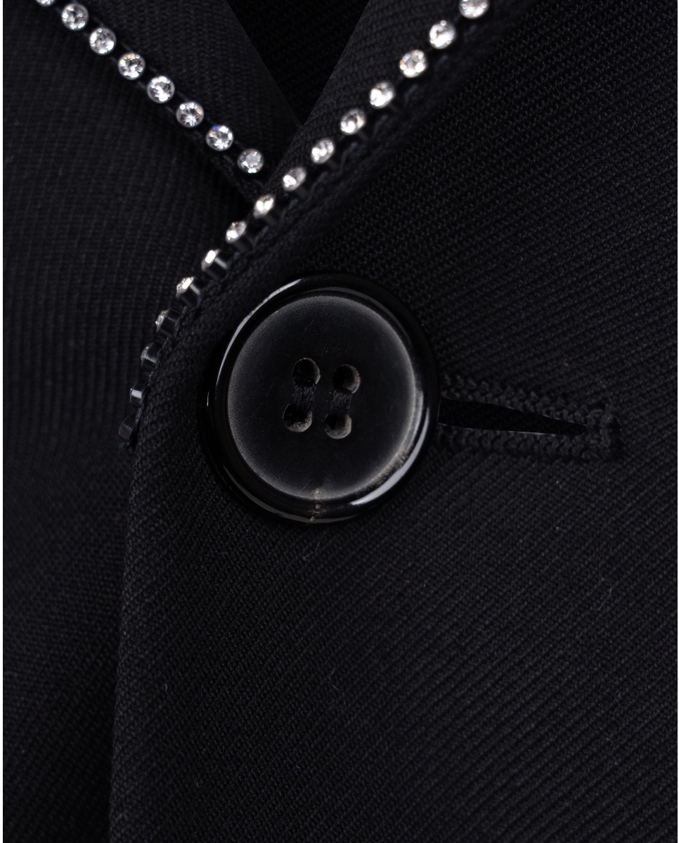 Czarna marynarka ozdobiona kryształkami - Image #1
