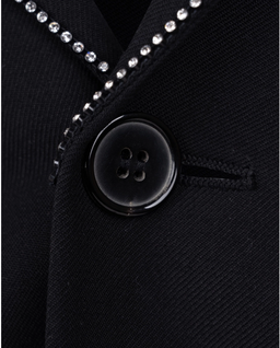 Czarna marynarka ozdobiona kryształkami - Image #1