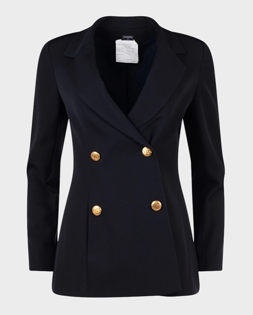 Granatowa dwurzędowa marynarka - Image #0