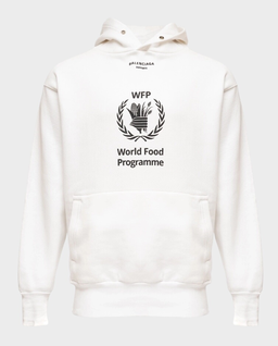 Biała bluza z kapturem 