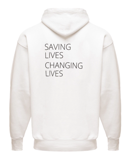 Biała bluza z kapturem 