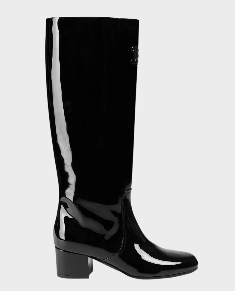 Czarne kozaki z logo