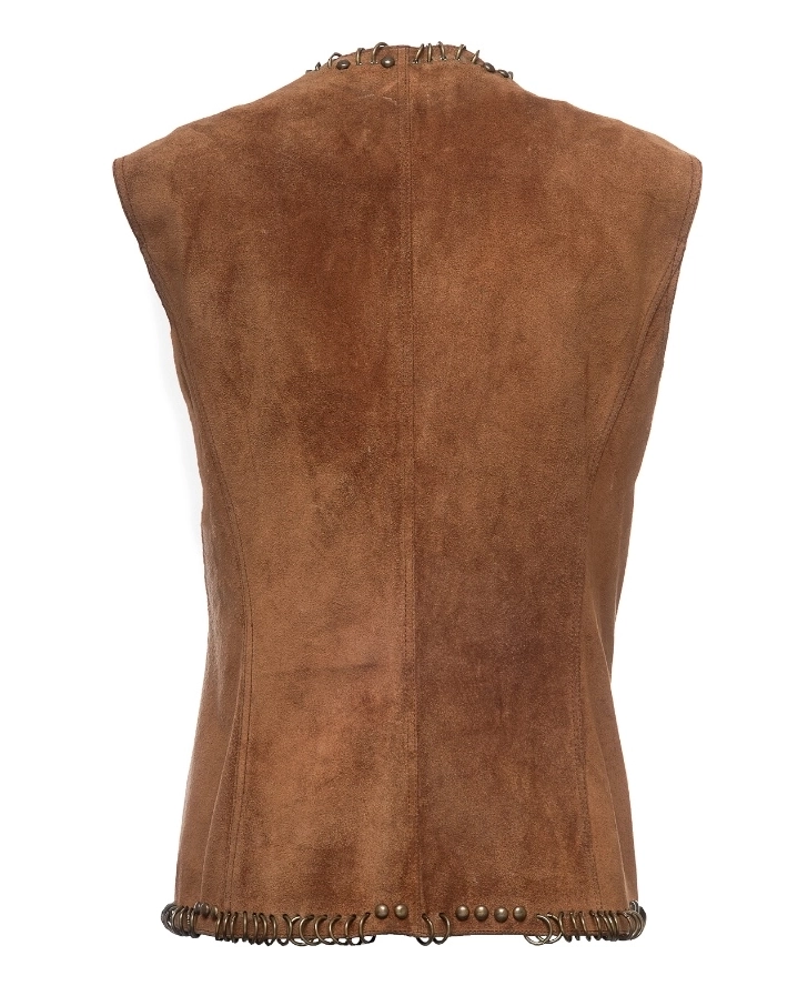 Brązowa skórzana kamizelka - Image #1
