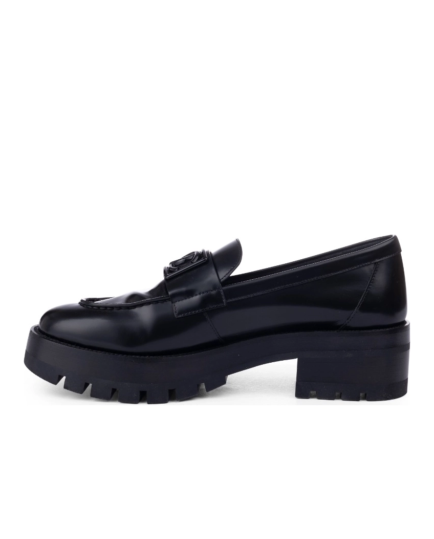 Czarne loafersy na platformie - Image #2