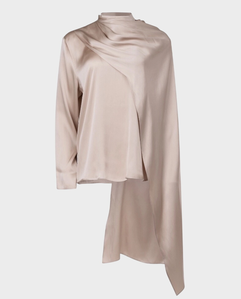 Jedwabna bluzka z efektem peleryny - Image #0