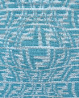 Niebieska dzianinowa sukienka z monogramem - Image #1