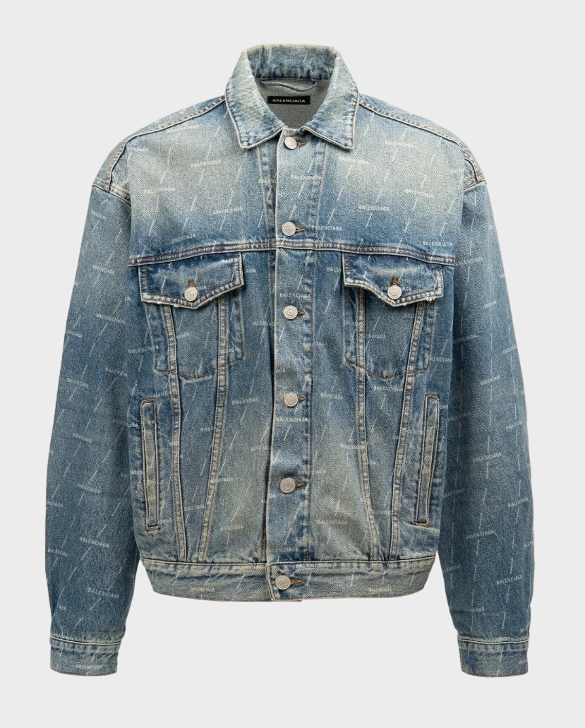 Kurtka jeansowa z ozdobnym logowaniem - Image #0