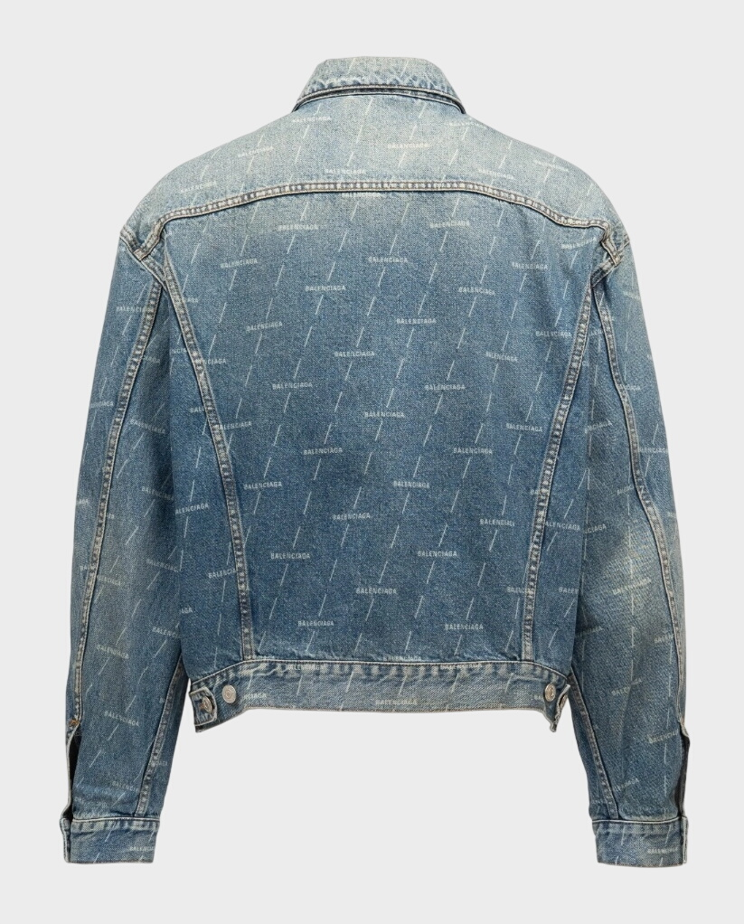 Kurtka jeansowa z ozdobnym logowaniem - Image #1