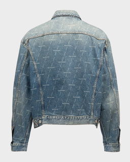 Kurtka jeansowa z ozdobnym logowaniem - Image #1