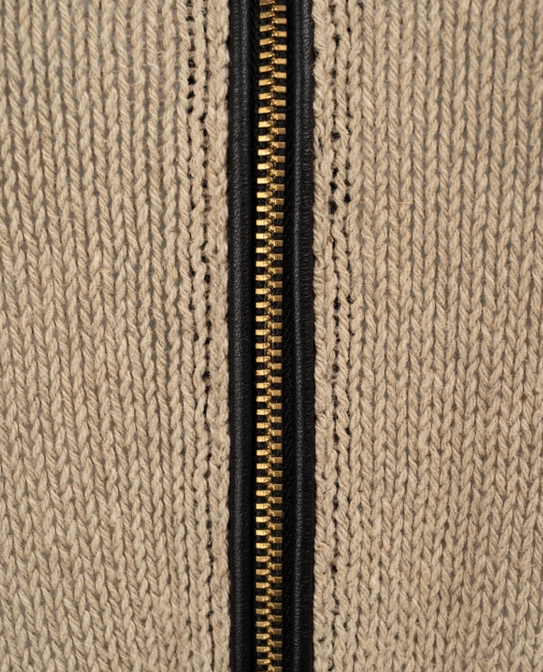 Beżowa dzianinowa sukienka - Image #2