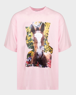 Różowy t-shirt z motywem konia - Image #0