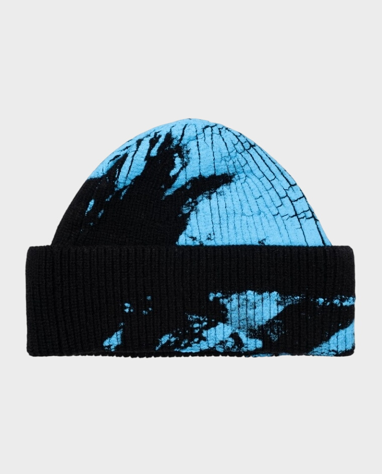 Wełniana czapka Vetements Blue Paint Destroyed - Image #0