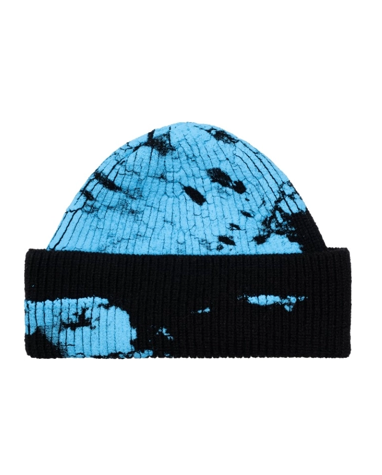 Wełniana czapka Vetements Blue Paint Destroyed