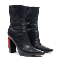 Czarne skórzane botki Reflector - Image #1