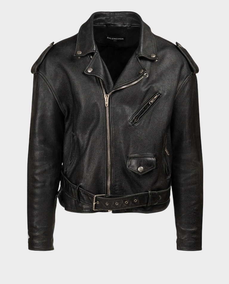 Czarna kurtka skórzana