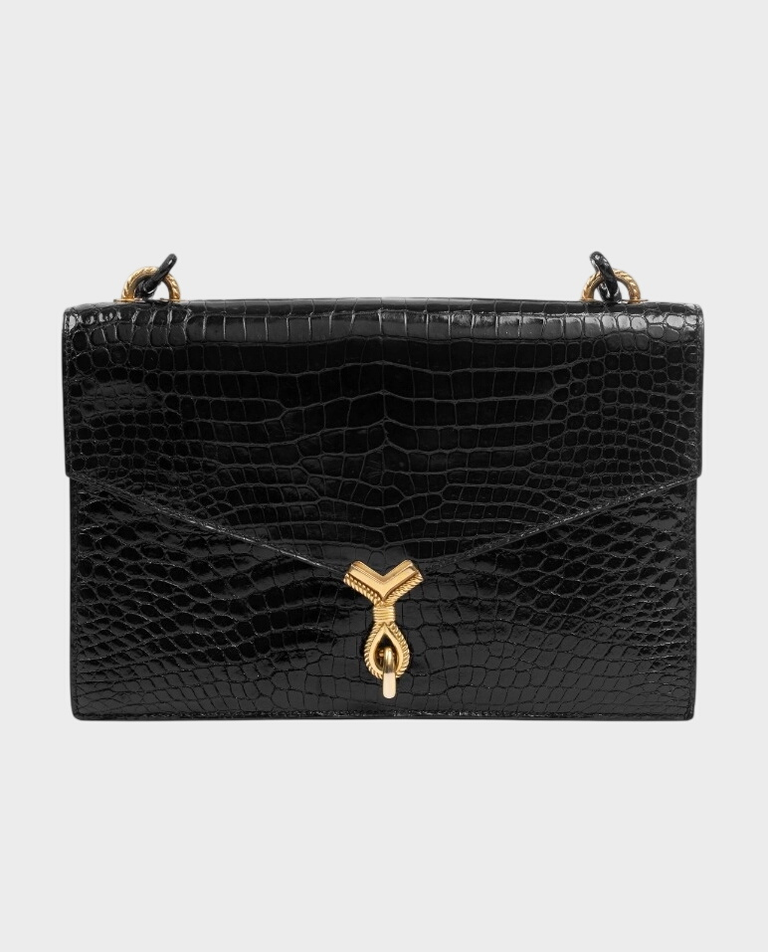 Torebka Sac Cordeliere Crocodile Black