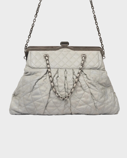 Pikowana jasnoszara torebka Chic Frame - Image #0