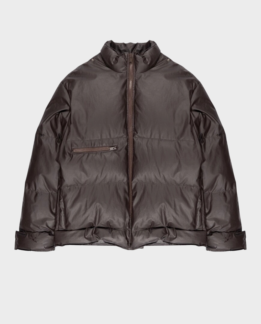 Brązowa kurtka puchowa - Image #0