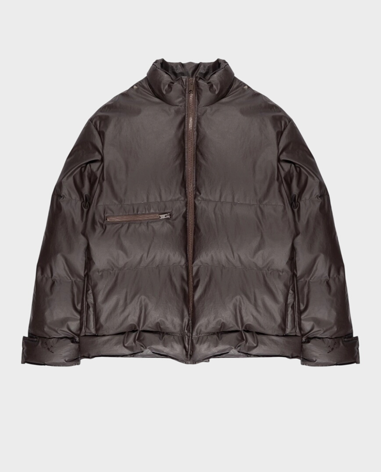 Brązowa kurtka puchowa