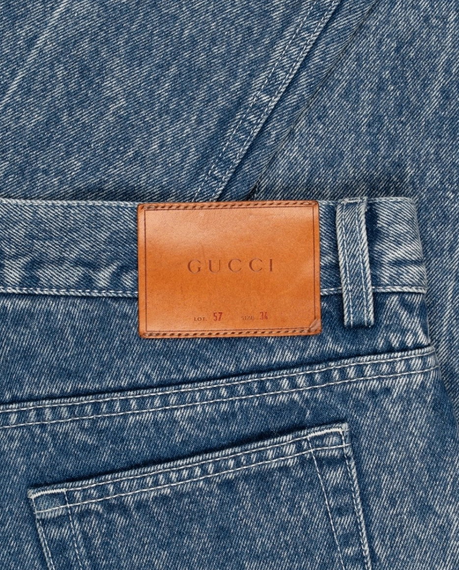 Niebieskie jeansy z efektem sprania - Image #3