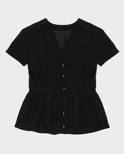 Czarna bluzka z falbaną - Image #1