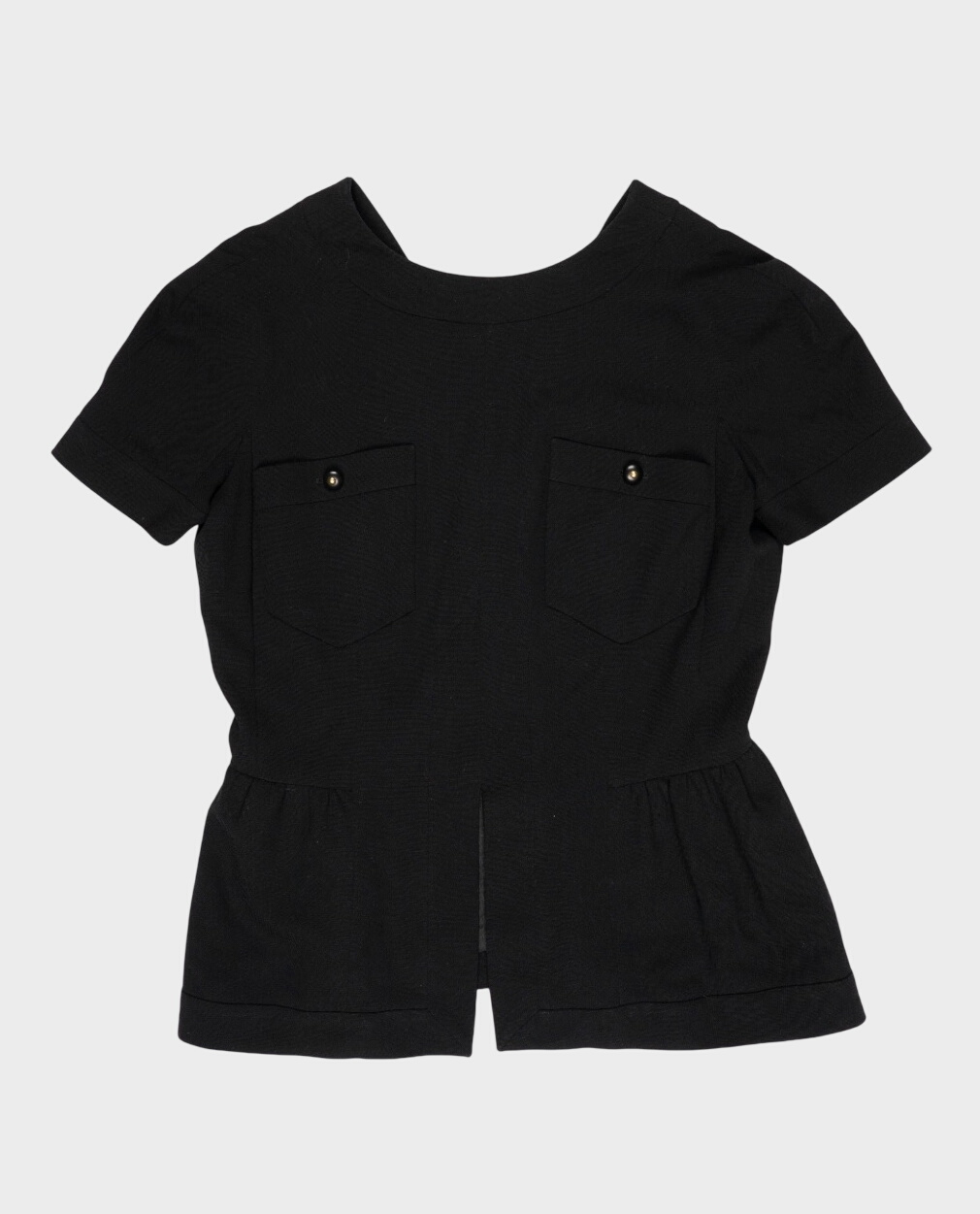 Czarna bluzka z falbaną - Image #0