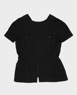 Czarna bluzka z falbaną - Image #0