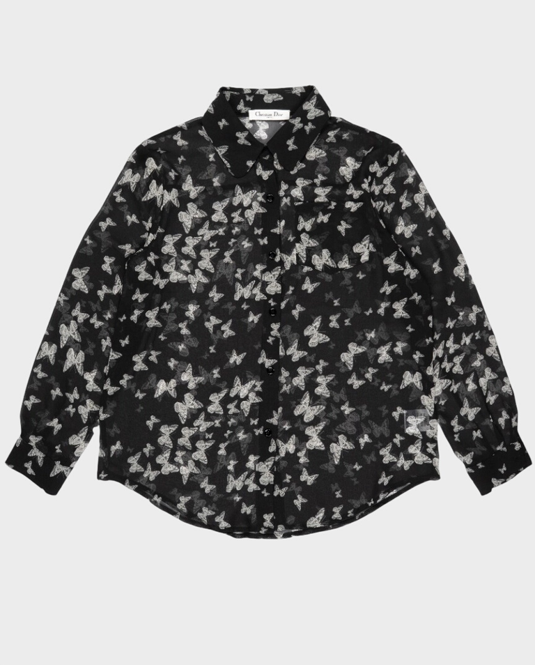 Transparentna koszula Butterfly Button-up