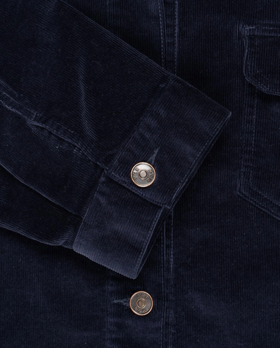 Granatowa kurtka sztruksowa - Image #2