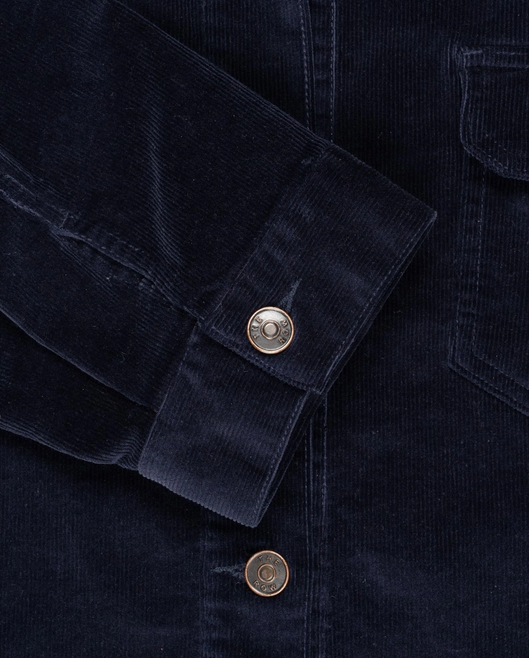 Granatowa kurtka sztruksowa - Image #2