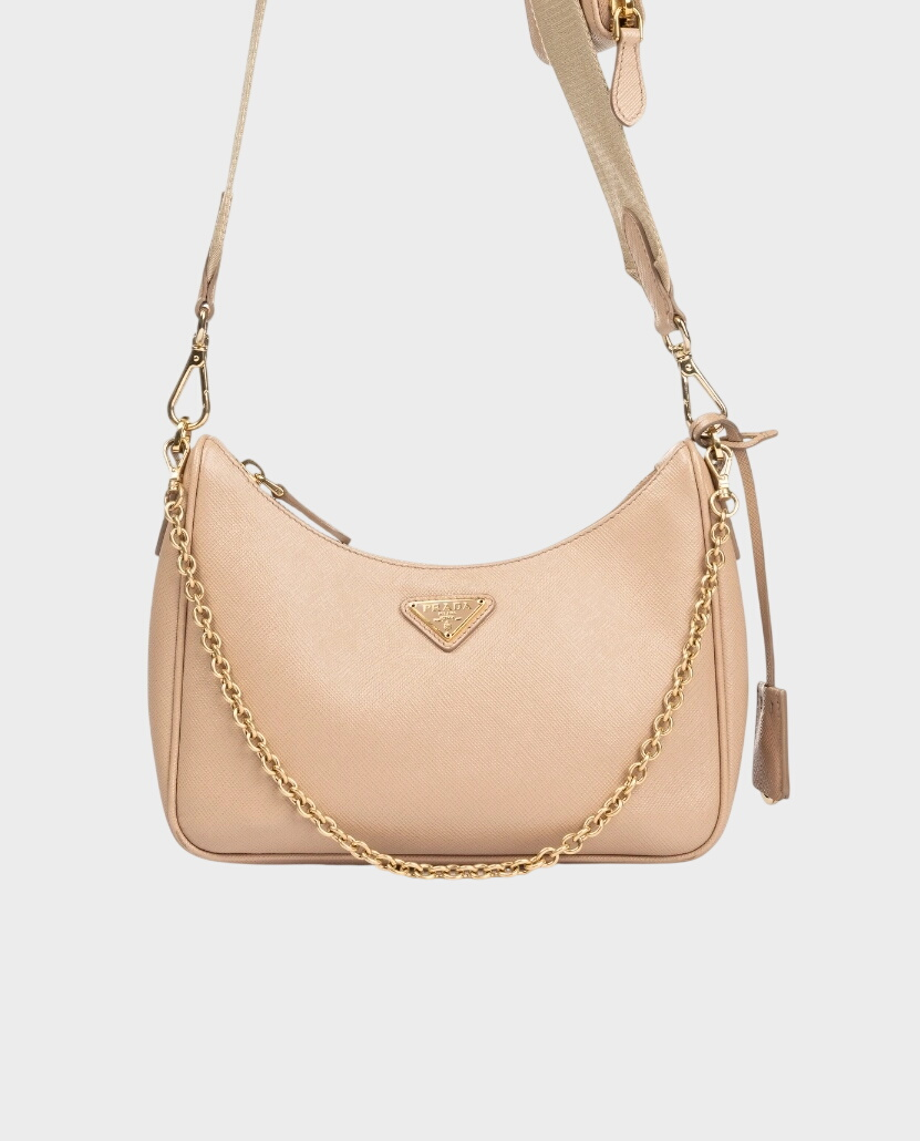 Beżowa torebka ze skóry Saffiano - Image #0