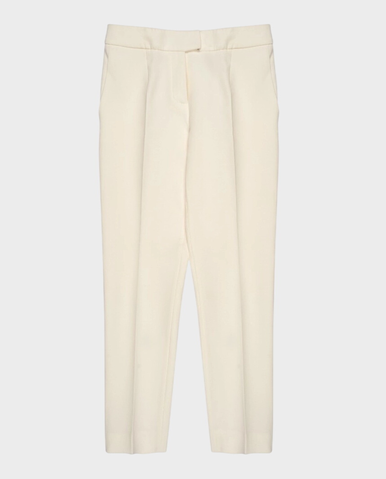 Beżowe jedwabne spodnie